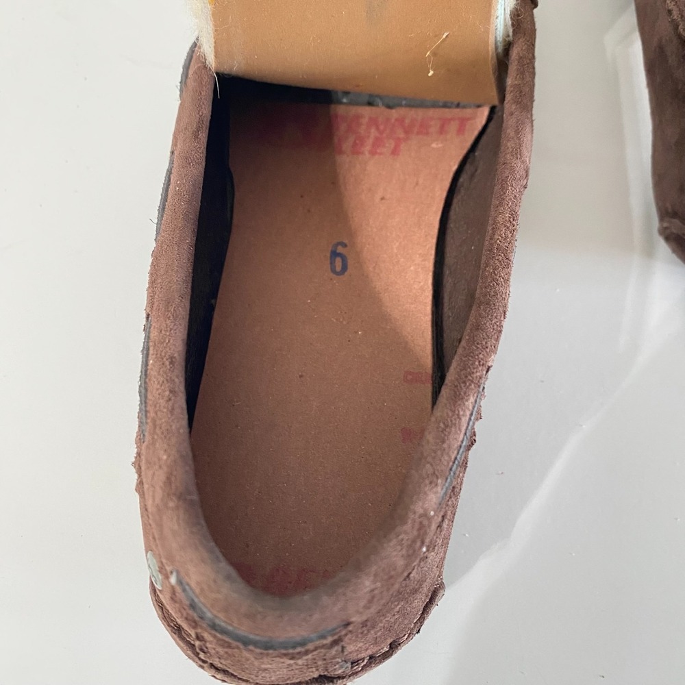 Ugg Australia Round Toe Dark Brown Suede Flat Loafers Faux-fur Lined 6 US/37EU - Picture 12 of 12